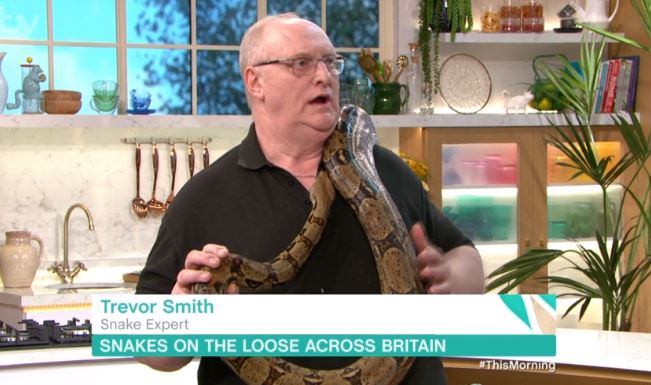 Trevor Smith, snake expert on This Morning