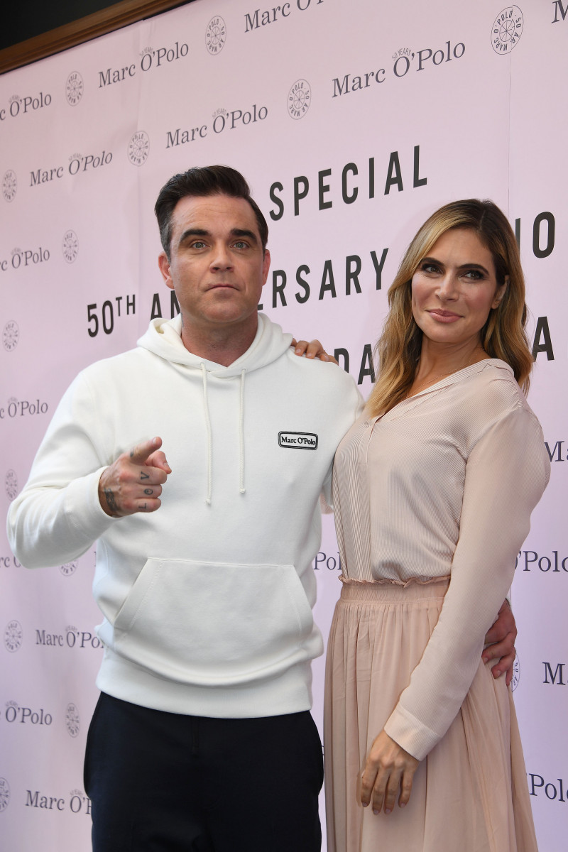 Robbie Williams and Ayda Field at Marc`O Polo Launch Event in Munich, Germany