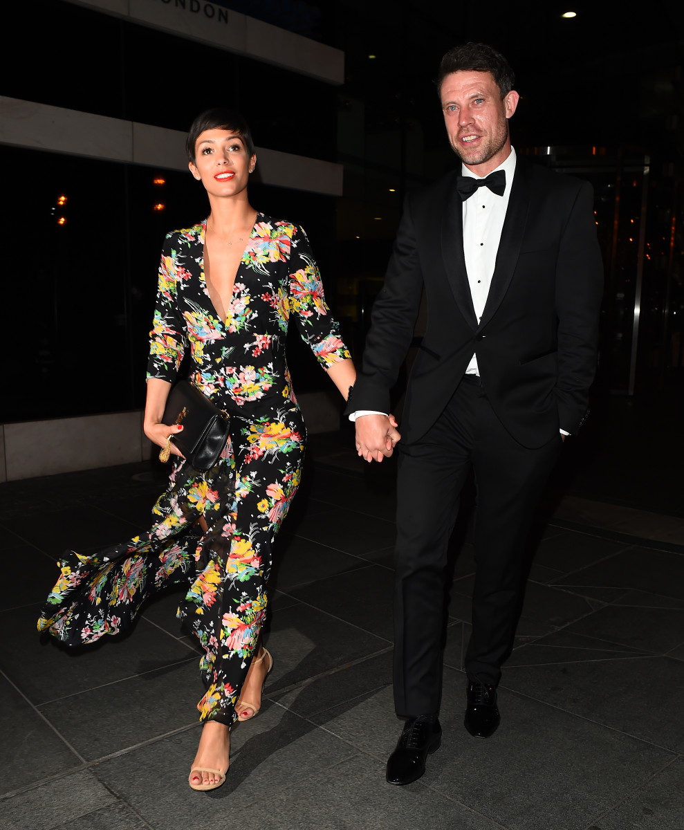 Frankie Bridge and Wayne Bridge leave The Park Plaza Hotel London UK 08 May 2018.