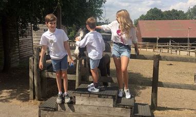 Stacey Solomon and her sons