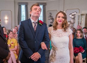 Steve and Tracy wedding Corrie