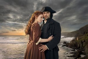 Eleanor Tomlinson as Demelza and Aidan Turner as Ross Poldark (Robert Viglasky/BBC)