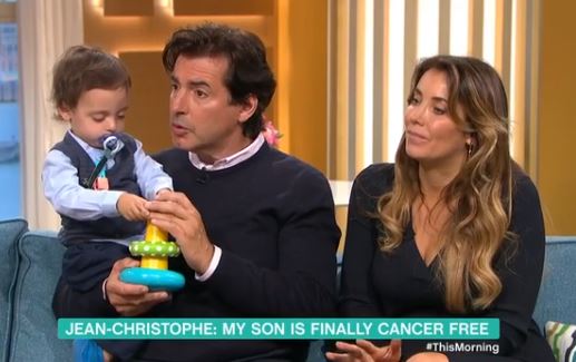 Jean-Christophe Novelli and Michelle Kennedy with son Valentino on This Morning