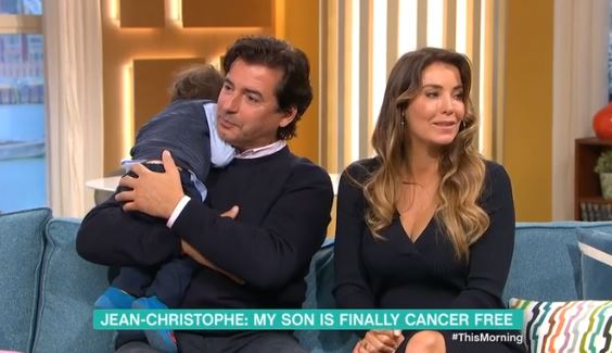 Jean-Christophe Novelli and Michelle Kennedy with son Valentino on This Morning