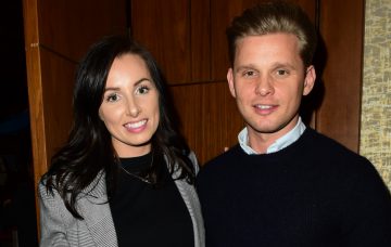 Jeff Brazier and Kate Dwyer at the British TV presenter Anna Williamson's book launch 'Breaking Mum and Dad and The Insiders Guide To Parenting' at the Devonshire Club London EC2