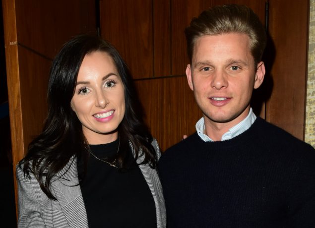 Jeff Brazier and Kate Dwyer at the British TV presenter Anna Williamson's book launch 'Breaking Mum and Dad and The Insiders Guide To Parenting' at the Devonshire Club London EC2