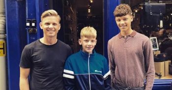 Jeff Brazier and his sons Bobby and Freddy