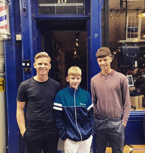 Jeff Brazier and his sons Bobby and Freddy