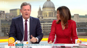 Piers Morgan and Susanna Reid on GMB