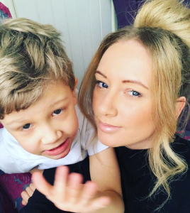 Eight-year-old Greyson Milewski and his mum, Sammy 