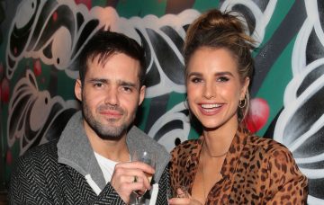 Vogue Williams pictured as she celebrated her engagement to Spencer Matthews with friends prior to taking to the decks at the opening of hip nightspot R.I.O.T in Aston Quay Dublin on Saturday Night