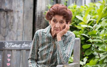Dot Cotton smoking a fag