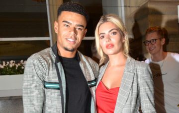 Love Islands Couple Wes Nelson And Megan Barton Arriving At Rosso Restaurant And Bar In Manchester
