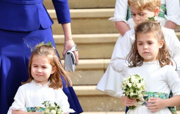 Princess Charlotte, Teddy Williams and Prince George, Bridal Party Depart From St George's Chapel