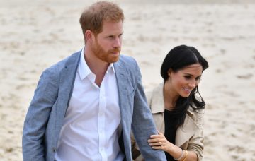 Prince Harry and Meghan Markle on their Royal visit to South Melbourne Beach