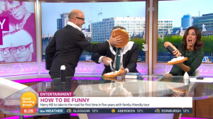 Harry Hill, Piers Morgan and Susanna Reid on GMB