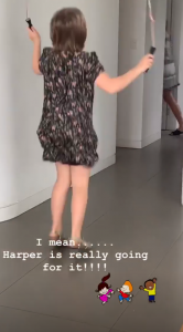 Harper Beckham on family holiday