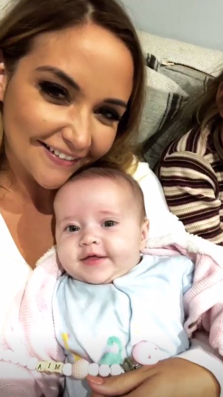 Jacqueline Jossa with daughters Mia and Ella