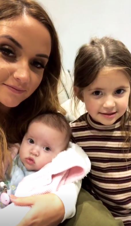 Jacqueline Jossa with daughters Mia and Ella