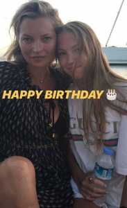 Kate Moss and her daughter