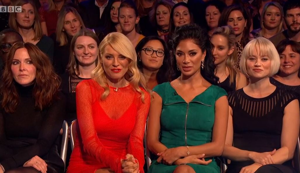 Nicole Scherzinger and Tess Daly