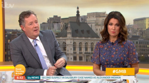 Piers Morgan and Susanna Reid on GMB