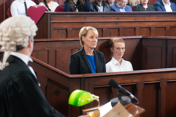 Sally Metcalfe in court on Corrie 
