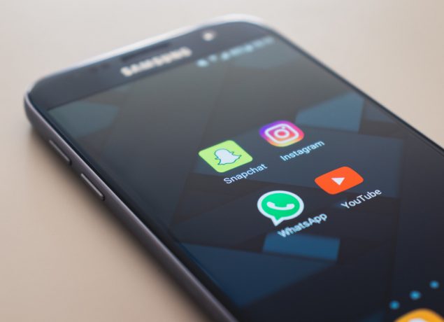 Mobile phone Whatsapp Snapchat YouTube Instagram