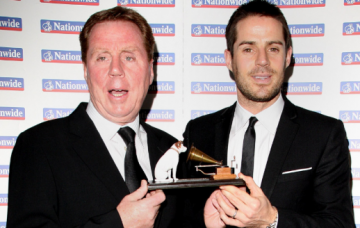Harry Redknapp and son Jamie. Harry Redknapp receives the prestigious Lifetime Achievement Award at the 14th Football Extravaganza