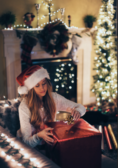 Christmas living room scene 
