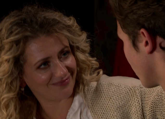 Maya and Jacob kiss