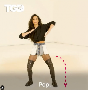 Cheryl gave a dance masterclass