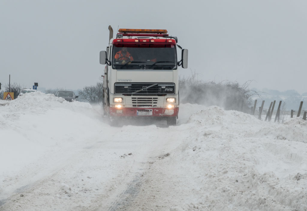 truck in snow