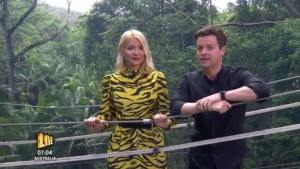 Holyl and Dec on the bridge