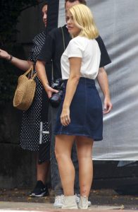 Holly Willoughby Models For A Denim-themed Fashion Shoot On The Streets Of Sydney's Inner City Suburb, Kings Cross