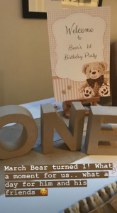 Cheryl's son Bear's first birthday