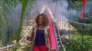 Fleur exits the jungle