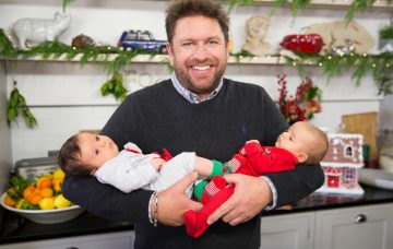 James Martin with Chris Evans' babies