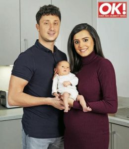 Tyla Carr and boyfriend with their baby son for OK! Magazine