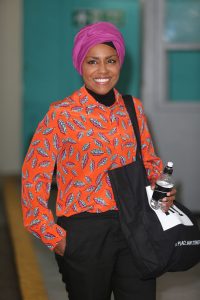 Nadiya Hussain outside ITV Studios