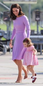 The Duke and Duchess of Cambridge depart from the Airbus plant in Hamburg after their tour of Poland and Germany