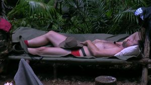 Nick in his camp hammock