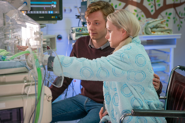 Daniel and Sinead with Bertie in Coronation Street 