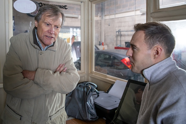 Roy and Tyrone chat in Coronation Street 