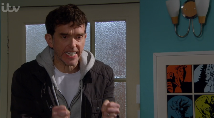 Emmerdale Marlon angry Credit: ITV