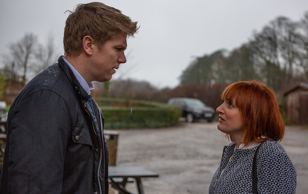 Nicola and Robert in trouble in Emmerdale 