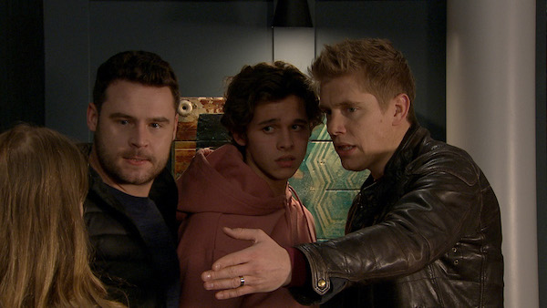 Jacob, Aaron and Liv in Emmerdale 