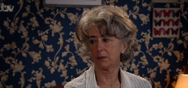 Evelyn emotional Credit: ITV