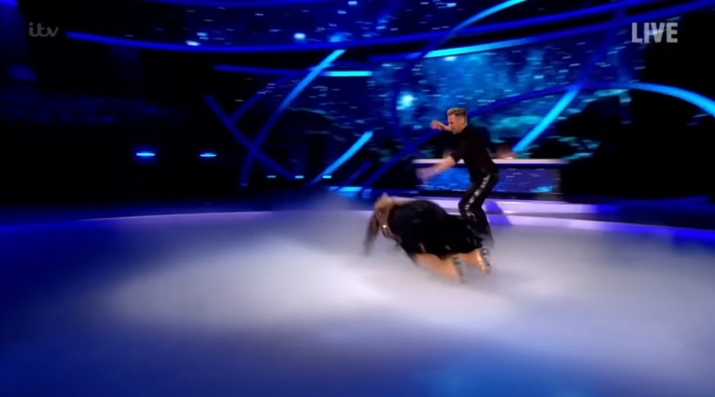 Gemma Collins falls on DOI