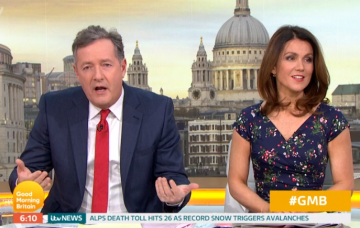 Piers Morgan and Susanna Reid on GMB